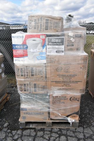 33 BRAND NEW! Boxes Including 500L1020BHT Choice Black Hot Paper Cup Travel Lid with Hinged Tab for 10-24 oz. Standard Cups and 8 oz. Squat Cups, 394345XL Noble NexGen Powder-Free Disposable Black Hybrid 3 Mil Thick Gloves, 500CC16HD 16 oz. Plastic Cold Cup - Designed for Use Without Lids, 5013339XXH Lavex Pro 33 Gallon 2.5 Mil 33" x 39" Low Density Heavy-Duty Industrial Contractor Black Trash Bag Can Liner, 3 Box 130WSPOON Choice Medium Weight White Polypropylene Plastic Teaspoon. 33 Times Your Bid!