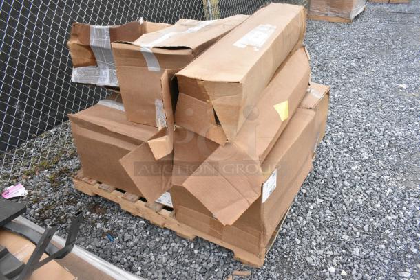 8 BRAND NEW! Boxes Including 247FB18269W Vigor 26" x 18" x 9" White Polyethylene Food Storage Box, Black Anti Fatigue Mat. 8 Times Your Bid! - Image 2 of 5