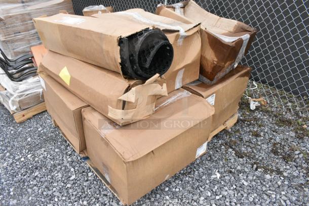 8 BRAND NEW! Boxes Including 247FB18269W Vigor 26" x 18" x 9" White Polyethylene Food Storage Box, Black Anti Fatigue Mat. 8 Times Your Bid! - Image 3 of 5