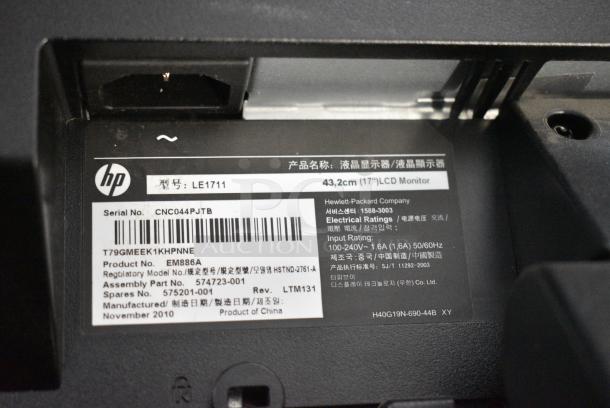 3 Various Computer Monitors Including HP LE1711. 3 Times Your Bid! - Image 4 of 5