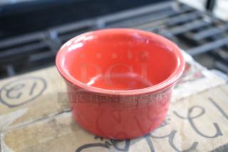 2 BRAND NEW SCRATCH AND DENT! Box of 6 568326 Fiesta® Dinnerware from Steelite International HL568326 Scarlet 8 oz. China Ramekin. 2 Times Your Bid!