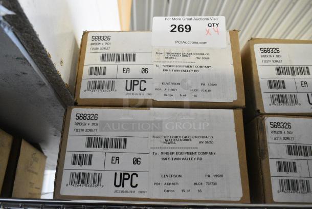 4 BRAND NEW SCRATCH AND DENT! Box of 6 429f326568 Fiesta® Dinnerware from Steelite International HL568326 Scarlet 8 oz. China Ramekin. 4 Times Your Bid! - Image 2 of 6