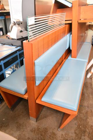 5 Double Sided Wooden Booth Seats. 5 Times Your Bid!