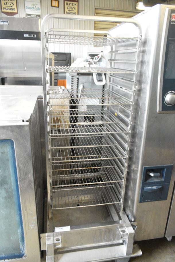 Rational SCC WE 202G Stainless Steel Commercial Natural Gas Powered Roll In Combi Convection Oven w/ Metal Transport Rack for Roll In Combi Convection Oven on Commercial Casters. - Image 7 of 10