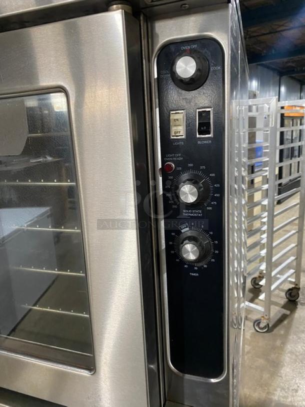 Blodgett Commercial Stainless Steel Natural Gas Powered Double Stacked Dual Flow Convection Oven! With Wired Oven Racks! Model: DFG-100/200 SN: 032901RA004T & 032901RA005B! On Casters! 2X Your Bid Makes One Unit! - Image 7 of 14
