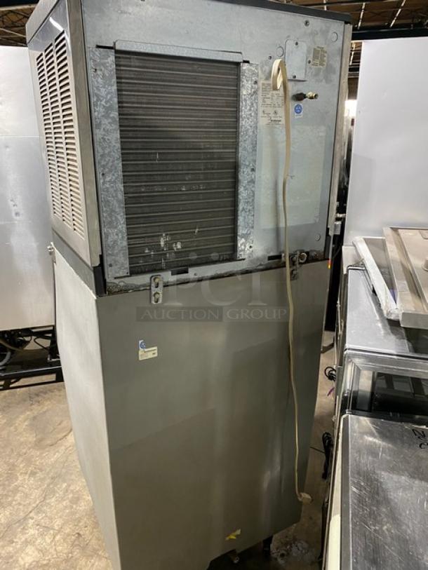 Scotsman CM3 Series Commercial Stainless Steel Ice Making Machine Head! Model: CME506AS-1F SN: 698405-03S! 115V 1 Phase! With Scotsman Commercial Ice Bin Underneath! Model: HTB555 SN: 703213-03S! On Legs! - Image 3 of 11