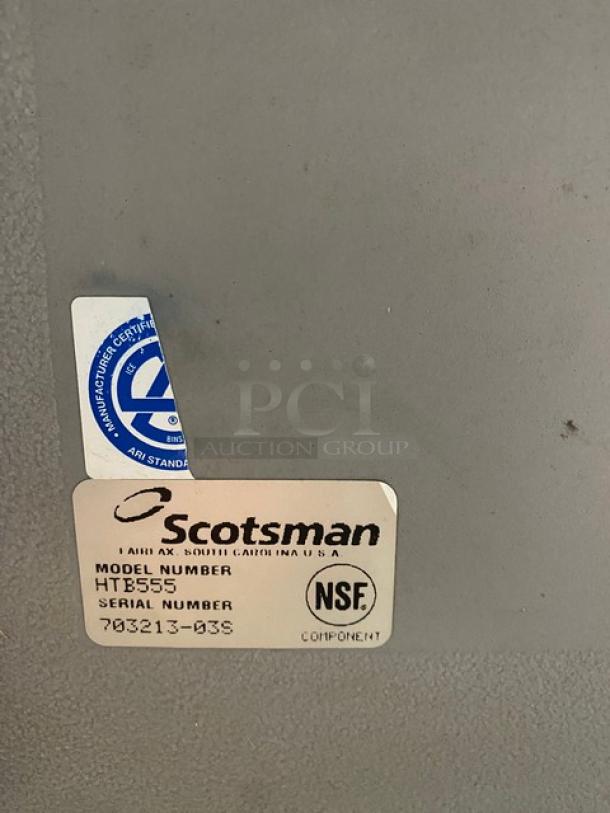 Scotsman CM3 Series Commercial Stainless Steel Ice Making Machine Head! Model: CME506AS-1F SN: 698405-03S! 115V 1 Phase! With Scotsman Commercial Ice Bin Underneath! Model: HTB555 SN: 703213-03S! On Legs! - Image 9 of 11