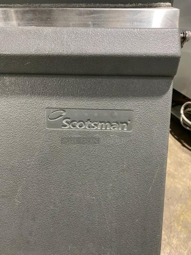 Scotsman CM3 Series Commercial Stainless Steel Ice Making Machine Head! Model: CME506AS-1F SN: 698405-03S! 115V 1 Phase! With Scotsman Commercial Ice Bin Underneath! Model: HTB555 SN: 703213-03S! On Legs! - Image 10 of 11