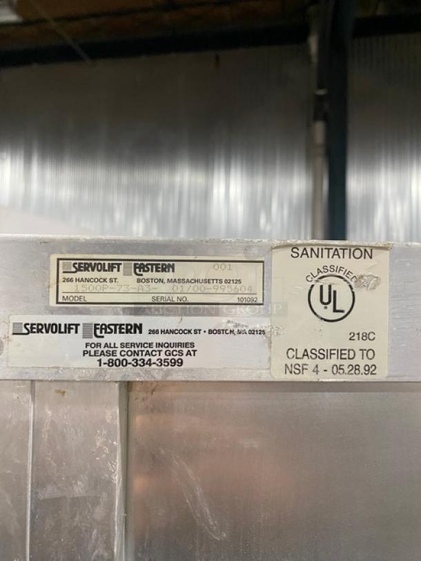 Servolift 1500 Series Commercial Insulated Hot Food Warmer/Proofing Cabinet! With Built In Pan Holding Racks! Model: 1500P-73-A3 SN: 01-00-995604! On Casters! - Image 7 of 10