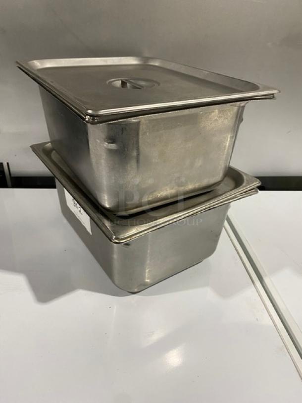 Commercial Stainless Steel Steam Table/Hotel Pans! With Lids! 2X Your Bid! - Image 2 of 6