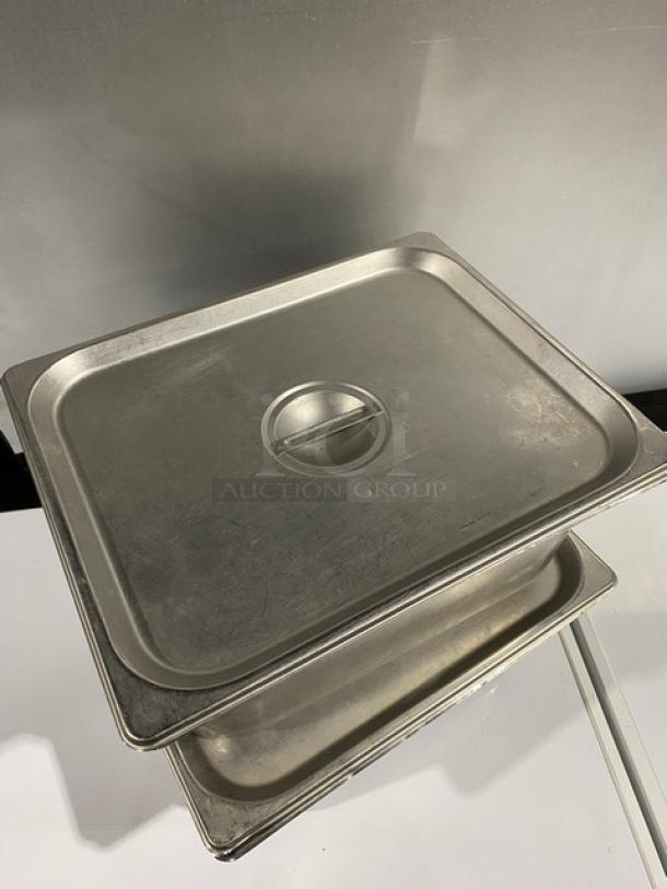 Commercial Stainless Steel Steam Table/Hotel Pans! With Lids! 2X Your Bid! - Image 4 of 6