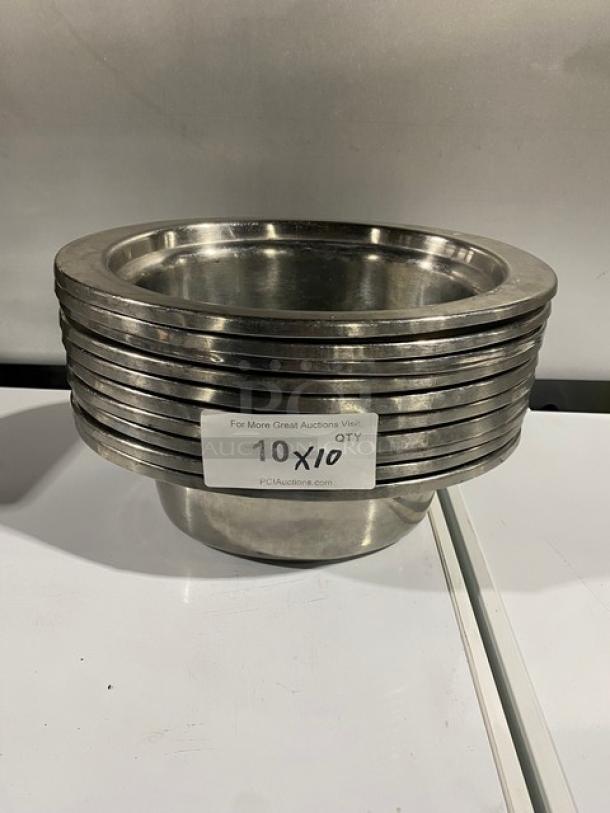Commercial Stainless-Steel Heavy-Duty Oval Chafer Food Pans! 10X Your Bid! - Image 1 of 8