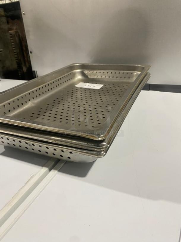 Commercial Stainless Steel Perforated Steam Table/Hotal Pans! 3X Your Bid! - Image 2 of 7