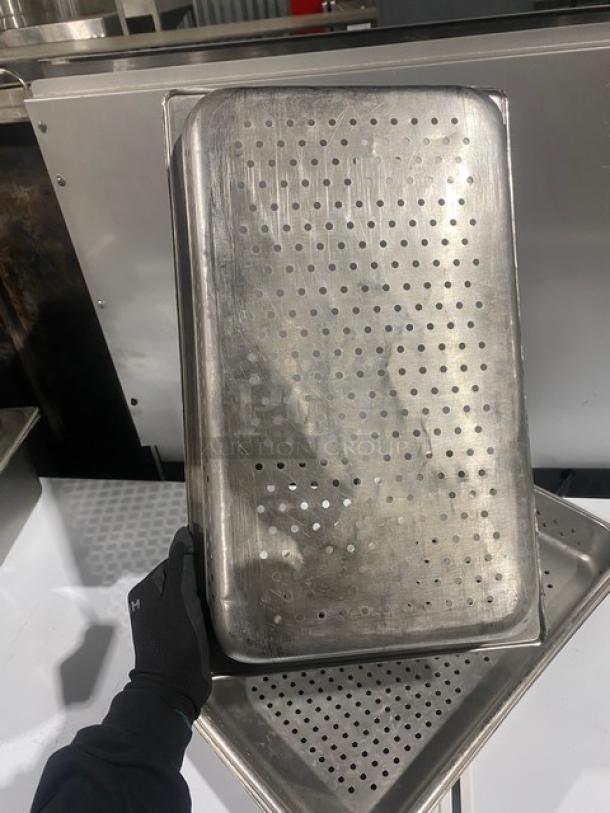 Commercial Stainless Steel Perforated Steam Table/Hotal Pans! 3X Your Bid! - Image 5 of 7