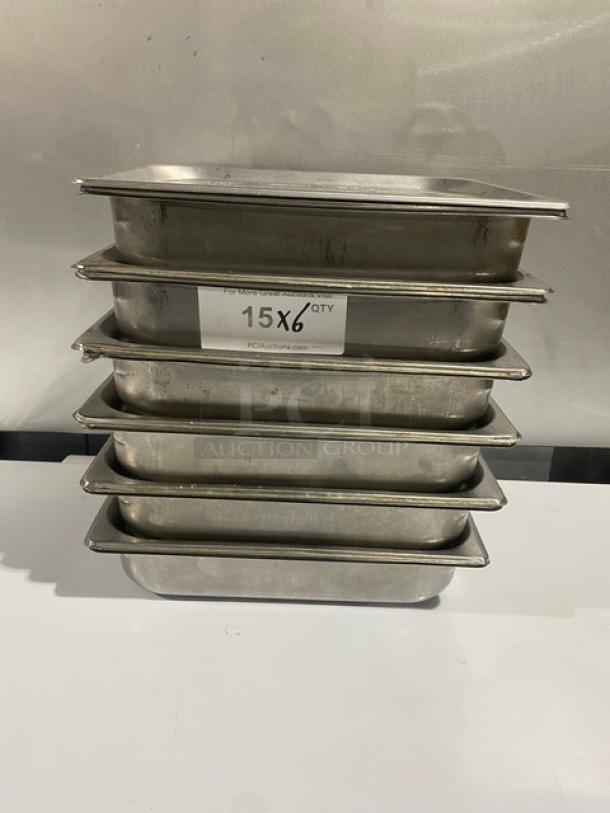 Commercial Stainless Steel Steam Table/Hotel Pans! With Lids! 6X Your Bid! - Image 1 of 10