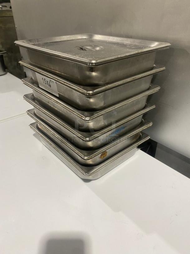 Commercial Stainless Steel Steam Table/Hotel Pans! With Lids! 6X Your Bid! - Image 2 of 10