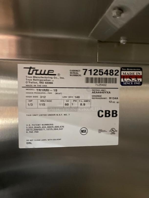 True Commercial Stainless Steel Solid Single Door Reach In Refrigerator! With Truetemp Energy Saver! Model: TR1RRI-1S SN: 7125482! 115V 1 Phase! - Image 7 of 11