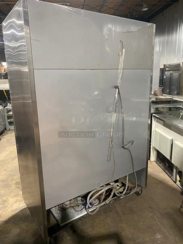 Master-Bilt Commercial Stainless Steel Solid 2 Door Reach In Refrigerator! With Poly Coated Wire Racks! Model: CCR-49DR SN: IT101411! 115V 1 Phase! On Casters! - Image 3 of 10