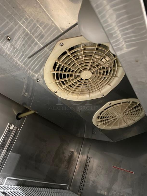 Master-Bilt Commercial Stainless Steel Solid 2 Door Reach In Refrigerator! With Poly Coated Wire Racks! Model: CCR-49DR SN: IT101411! 115V 1 Phase! On Casters! - Image 7 of 10