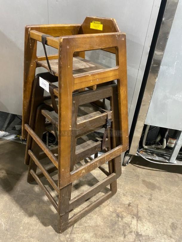 Commercial Wooden Stackable Highchairs! 3X Your Bid! - Image 2 of 7