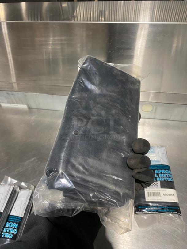 New! Chef Revival Commercial Black One Size Fits Most 4-Sided Bistro Aprons! Model: A009BK! 7X Your Bid! - Image 4 of 5