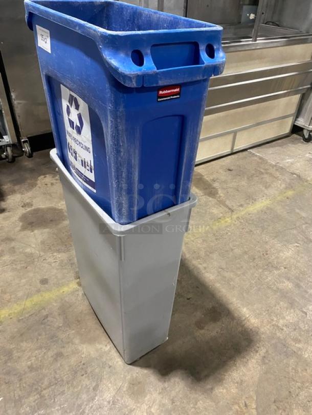 Mixed Commercial Rectangular Recycling/Trash Bins! 2X Your Bid! - Image 2 of 8
