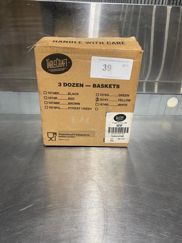 New In The Box! Tablecraft Commercial Yellow Fast-Food Baskets! Model: 1074Y! All One Money! - Image 1 of 8