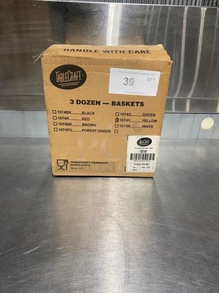 New In The Box! Tablecraft Commercial Yellow Fast-Food Baskets! Model: 1074Y! All One Money!