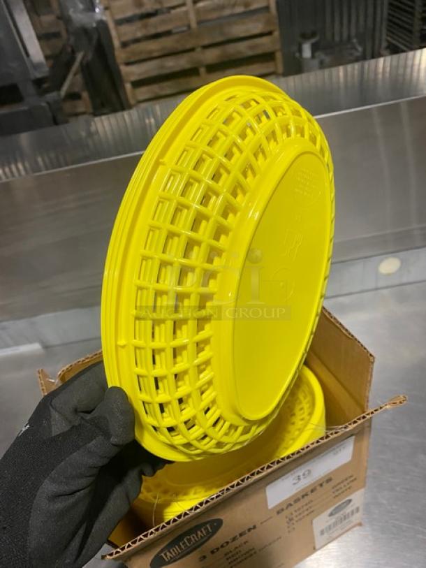 New In The Box! Tablecraft Commercial Yellow Fast-Food Baskets! Model: 1074Y! All One Money! - Image 5 of 8