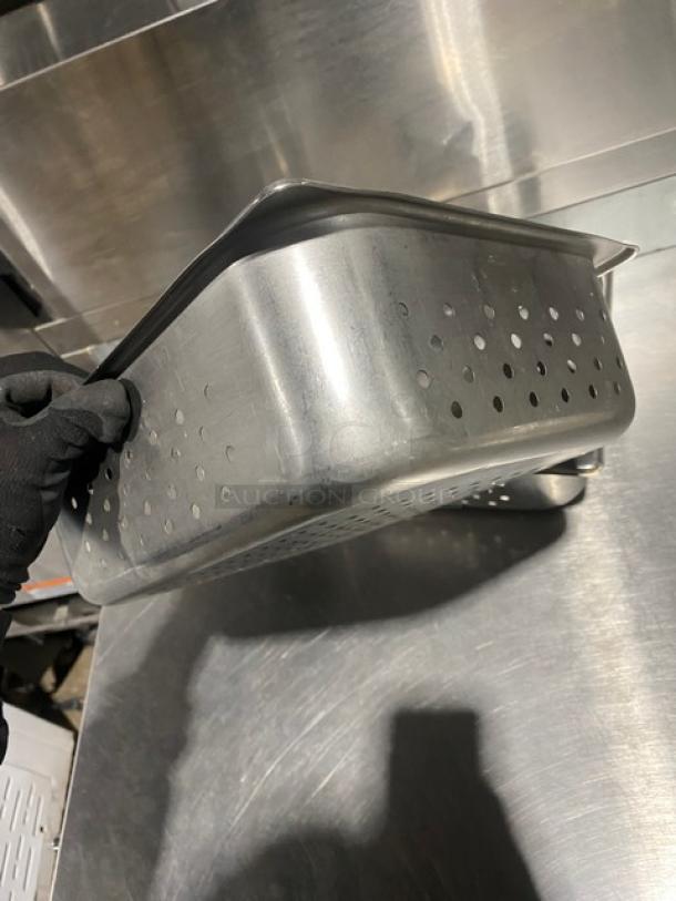 Commercial Stainless Steel Perforated Steam Table/Hotel Pans! 2X Your Bid! - Image 6 of 7