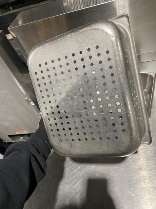 Commercial Stainless Steel Perforated Steam Table/Hotel Pans! 2X Your Bid! - Image 7 of 7