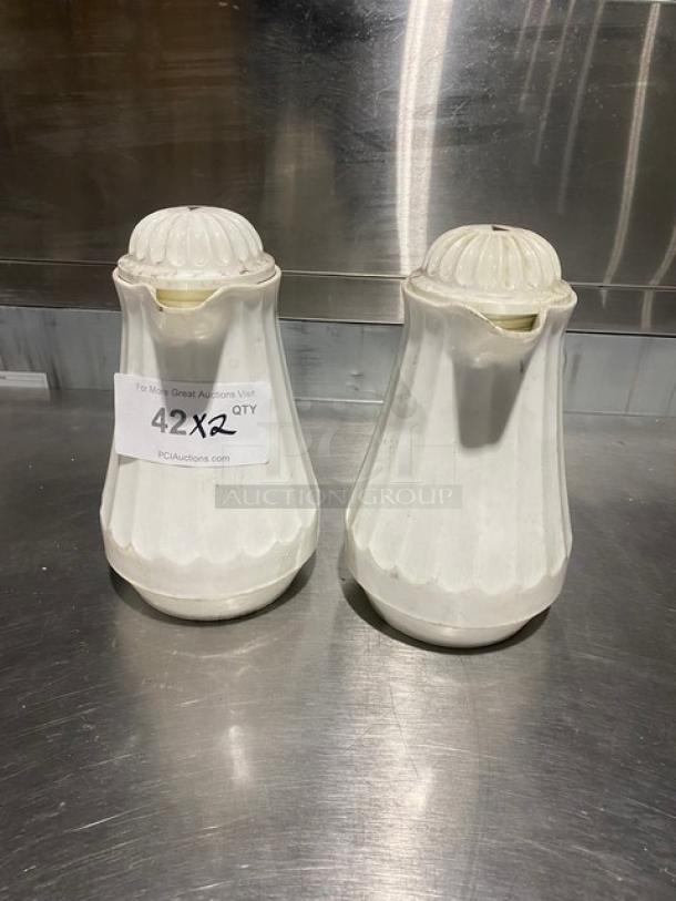 Commercial White Pitchers With Lids! 2X Your Bid! - Image 1 of 8