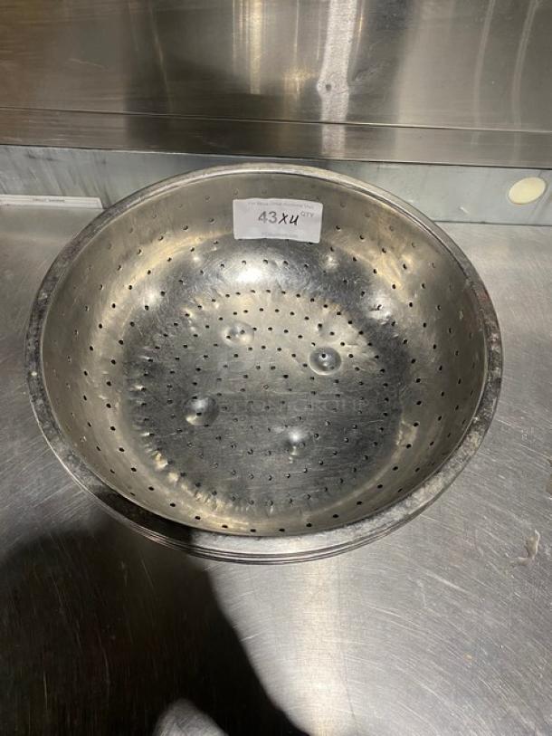 Commercial Perforated Stainless Steel Stainers! 4X Your Bid! - Image 1 of 7