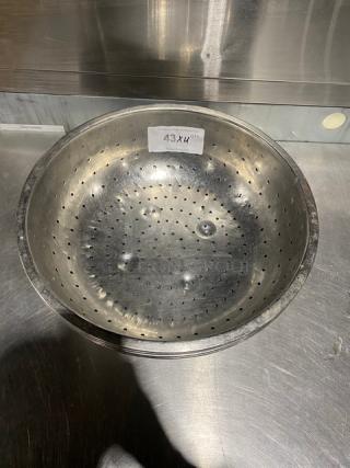 Commercial Perforated Stainless Steel Stainers! 4X Your Bid!