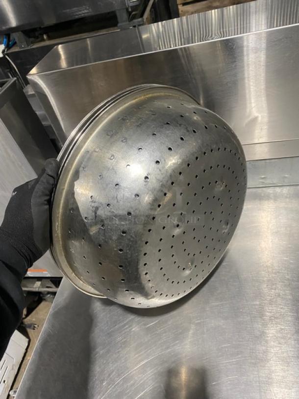 Commercial Perforated Stainless Steel Stainers! 4X Your Bid! - Image 3 of 7