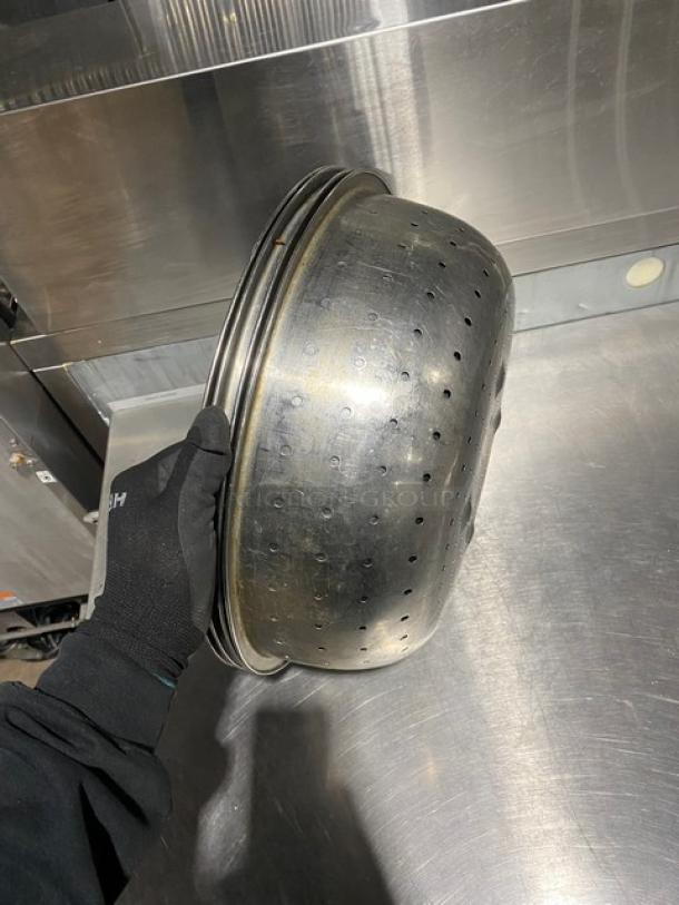 Commercial Perforated Stainless Steel Stainers! 4X Your Bid! - Image 6 of 7
