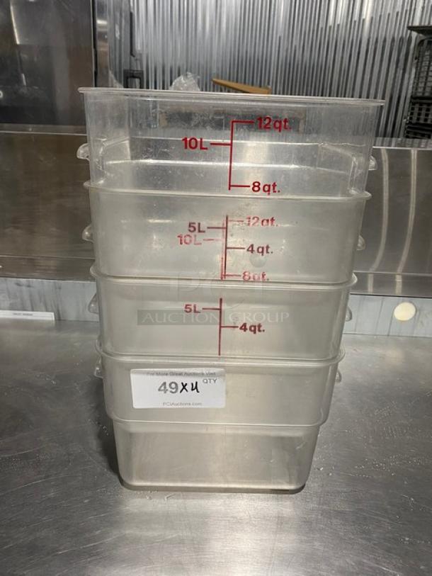 Cambro Commercial Clear Polycarbonate Food Pans! With Side Handles! 4X Your Bid! - Image 1 of 9