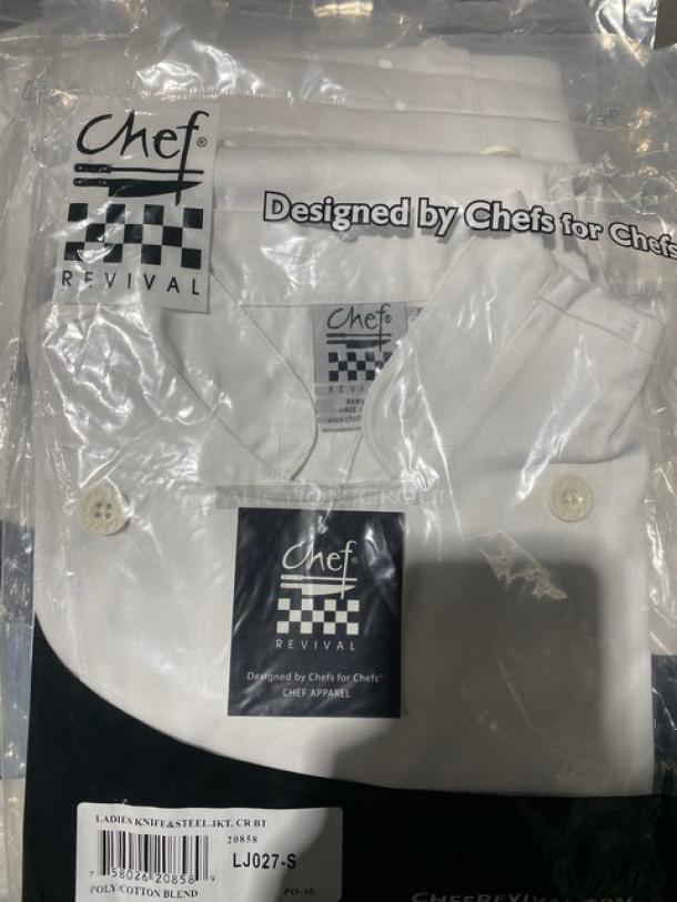 New! Chef Revival Commercial Ladies Knife & Steel Jacket Chef Coats! Model: LJ027-S! 6X Your Bid! - Image 5 of 5