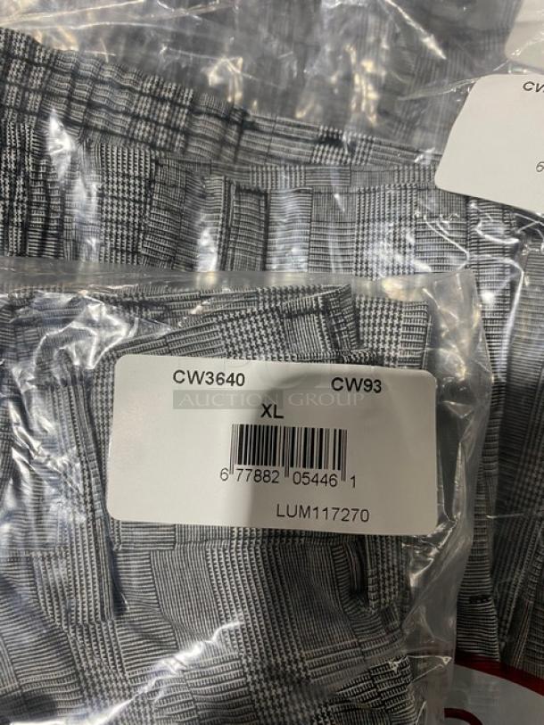New! Chefwear Commercial Plaid Style XL Chef Pants! 6X Your Bid! - Image 3 of 5