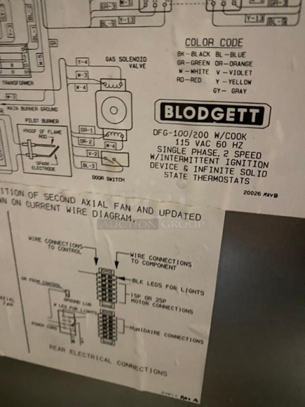 Blodgett Commercial Stainless Steel Natural Gas Powered Double Stacked Dual Flow Convection Oven! With Wired Oven Racks! Model: DFG-100/200 SN: 032901RA004T & 032901RA005B! On Casters! 2X Your Bid Makes One Unit! - Image 10 of 14