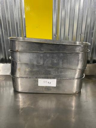 Commercial Stainless Steel Long Tri-Ply Steamtable/Serving Pans! 4X Your Bid!