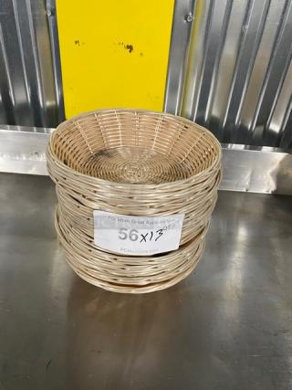 Commercial Natural-Colored Round Woven Bread/Serving Baskets! 13X Your Bid!
