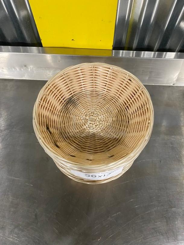 Commercial Natural-Colored Round Woven Bread/Serving Baskets! 13X Your Bid! - Image 2 of 5