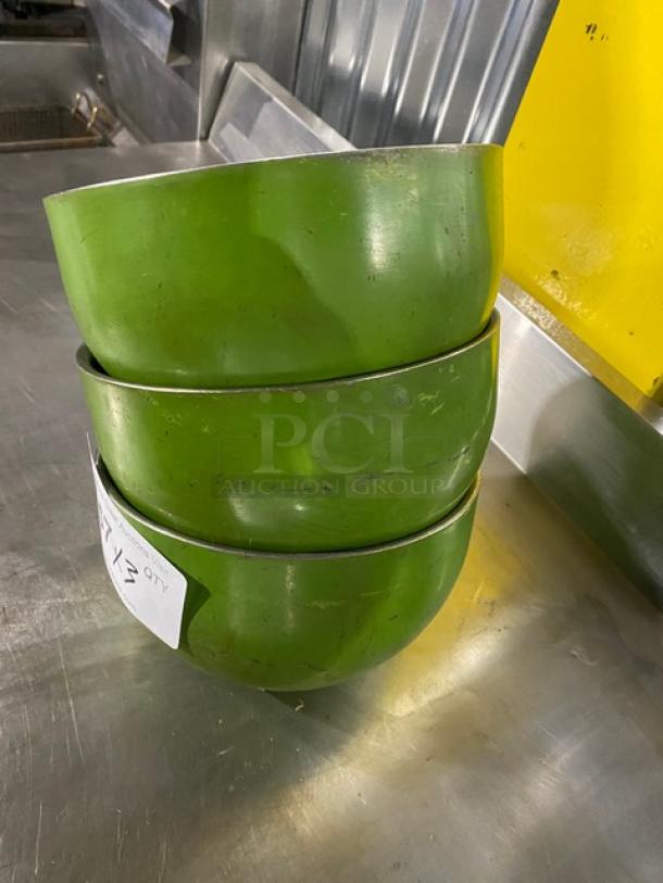 Commercial Stainless Steel Green Double-Wall Hot/Cold Incline Bowls! 3X Your Bid! - Image 3 of 6