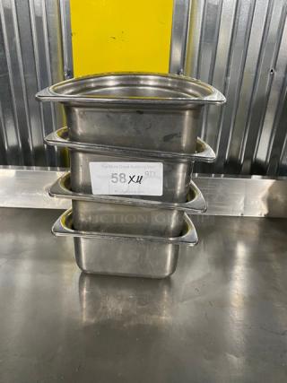 Bon Chef Commercial Stainless Steel Decorative Bolero Design Half Oval Food Pans! 4X Your Bid!