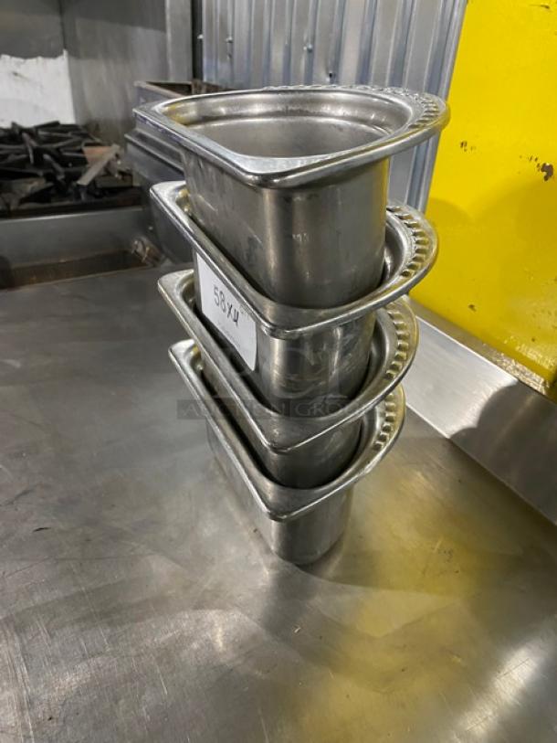 Bon Chef Commercial Stainless Steel Decorative Bolero Design Half Oval Food Pans! 4X Your Bid! - Image 2 of 9