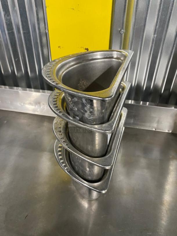 Bon Chef Commercial Stainless Steel Decorative Bolero Design Half Oval Food Pans! 4X Your Bid! - Image 4 of 9