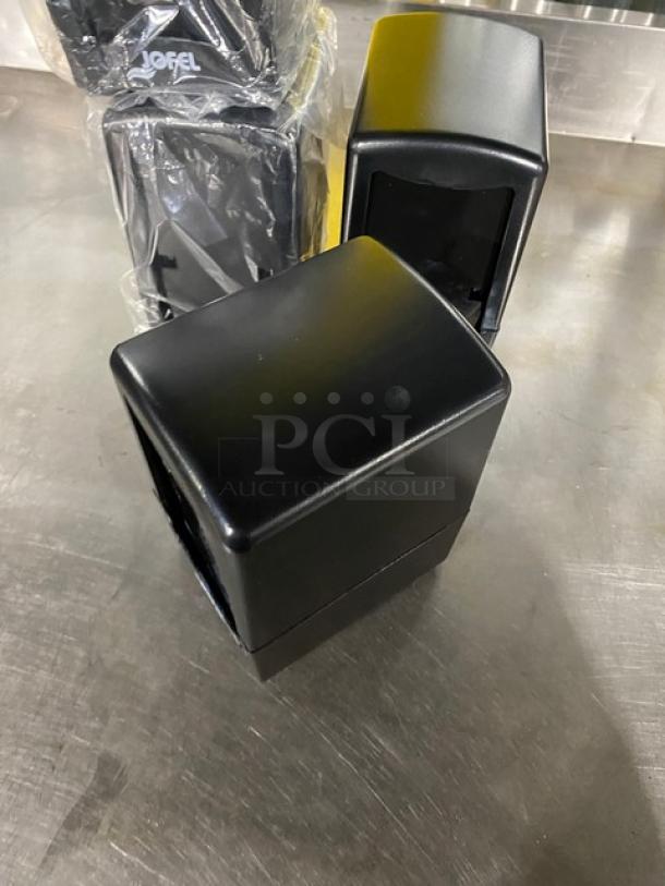 New! Jofel CFS Brands Commercial Black Rectangular Tabletop Napkin Dispensers! 4X Your Bid! - Image 5 of 5