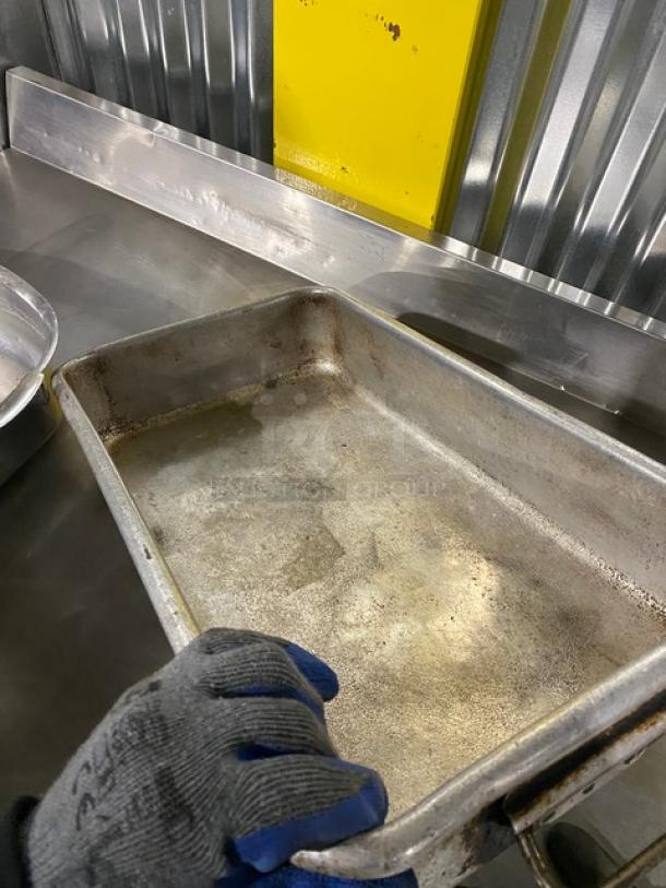 Mixed Commercial Stainless Steel & Aluminum Baking/Roasting Pans! With Handles! 3X Your Bid! - Image 11 of 11