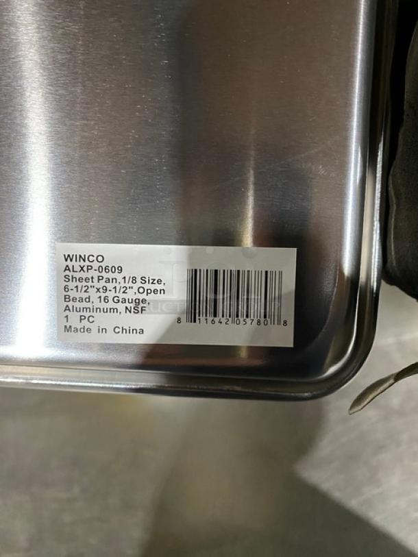 New! Winco Commercial Heavy-Duty Aluminum Eighth Size Bun/Sheet Pans! 10X Your Bid! - Image 6 of 9